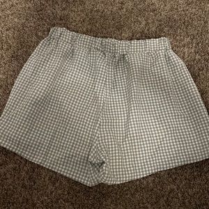 romwe checkered shorts (size L)